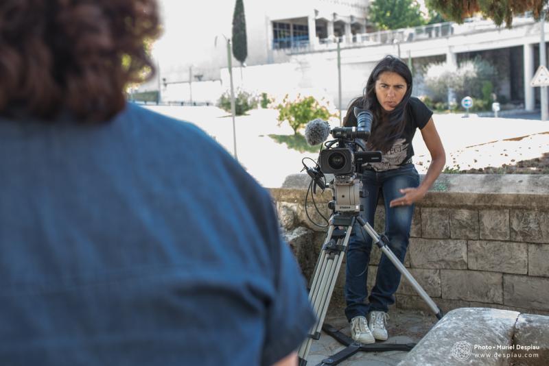 Muriel Despiau, tournage avec Olivier Meissel