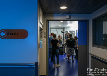 Tournage du film "Témoins" de Sonia Barkallah, photographie de plateau par Muriel Despiau