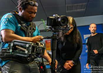 Tournage du film "Témoins" de Sonia Barkallah, photographie de plateau par Muriel Despiau