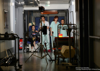 Tournage du film "Témoins" de Sonia Barkallah, photographie de plateau par Muriel Despiau