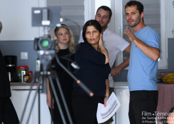 Tournage du film "Témoins" de Sonia Barkallah, photographie de plateau par Muriel Despiau